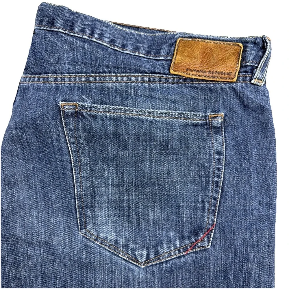 Banana Republic Mens Straight Leg Blue Medium Wash Denim Jeans‎ 40x32